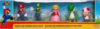 Figurina lojrash Super Mario Bros Mario and Friends, set me 5 copa, shumëngjyrësh
