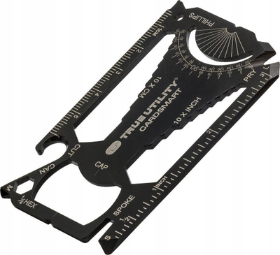 Multitool karte Neo True Utility Cardsmart, 30 funksione, çelik inox, i zi