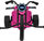 Go kart elektrik për fëmijë Ramiz Drift Bike 21, 24V, me drita LED, rozë