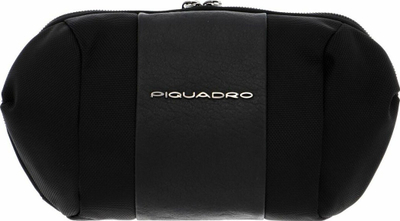 Çantë beli Piquadro Brief, me plot ndarje, e zezë