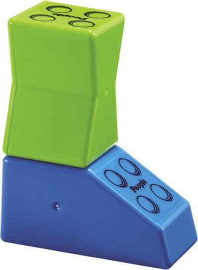 Set lodrash zhvillimore People Toy Company Go Go Vehicles Blocks Travel, 6 blloqe magnetike, për fëmijë 1+