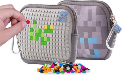 Portofol Pixie Crew Small Pouch PXA-08-68, silikon me pika pixel, gri