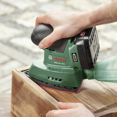 Lëmues pa kabllo Bosch EasySander 18V-8, 18V, me mikrofilter, jeshil
