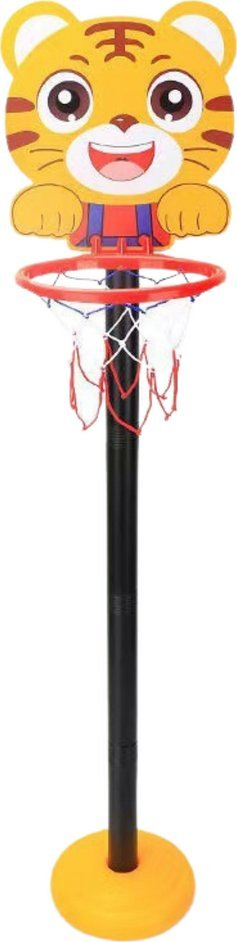 Kosh basketbolli për fëmijë Tiger, i rregullueshëm deri 110 cm, i verdhë