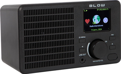 Radio interneti portabla Blow Ri1, ekran 2.4", Wi‑Fi Bluetooth, e zezë