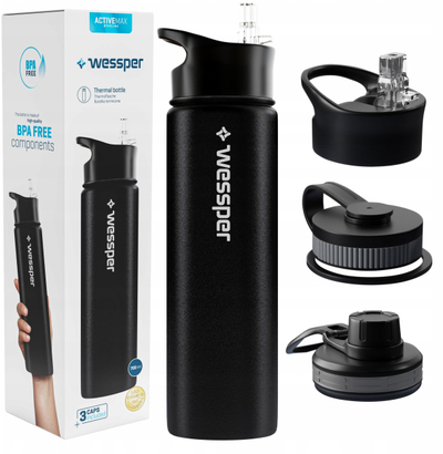 Термос Wessper Activemax Steeline, 700 ml, инокс челик, црн