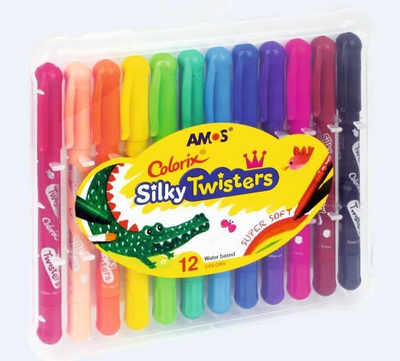 Креда Amos Silky Twisters, сет 12 бои, многубојни