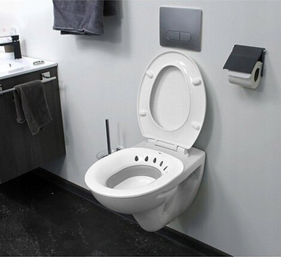 Bidet portabël Wellys Mobile and Foldable, palosës, për tualet, i bardhë