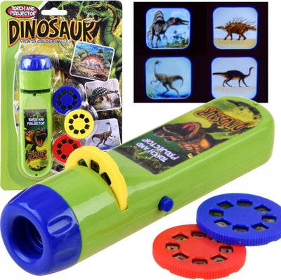 Lodër projektor elektrik Dino TA0099, 24 figura dinosaurësh, për kalamaj, jeshile