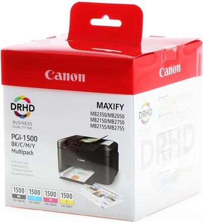 Ngjyrë për printer Canon PGI-1500, e zezë/e kaltër/vjollcë/e verdhë