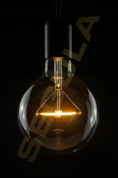 Llambë LED SEGULA Globe E27, 3W, 2200K, xham transparent, me zbehje