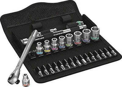Set veglash Wera 8100 SA 10 Zyklop Metal Push, 28 copë, 1/4"