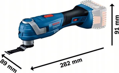 Mjet multifunksional Bosch GOP 185-LI, 18V 4.0Ah, me aksesorë, blu