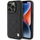 Këllëf telefoni BMW për iPhone 15 Pro Max, lëkurë quilted, me mbrojtje anësore, i zi