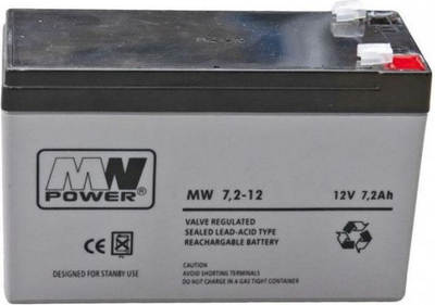 Bateri MN POWER MN 12V 12Ah, plumbi i mbyllur, 12V, e zezë