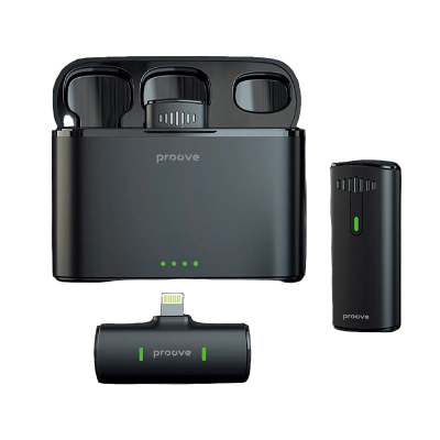 Mikrofon wireless Proove Demo Lightning – për iPhone / iPad (Lighting), set 2 copë