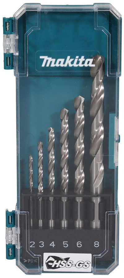 Метален сет за дупчење Makita D-78352, HSS-GS, 19 парчиња, зелена