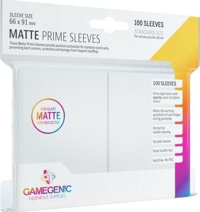 Mbrojtëse për karta Rebel Gamegenic Matte Prime CCG, 100 copë, të bardha