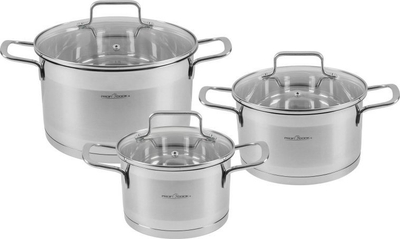 Set tenxheresh ProfiCook PC-KTS1223, 6 pjesë, çelik inox, argjendtë