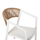 Karrige alumini Miri 56×60×81.5 cm (HM5891.02), bardhë/ bezhë