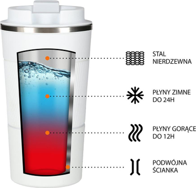 Termos NILS NCC09, 510 ml, çelik inox, gri