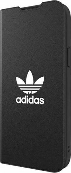 Mbulesë libër për telefon Adidas OR Booklet Case BASIC FW21, për iPhone 13 Pro Max, lëkurë eko, e zezë