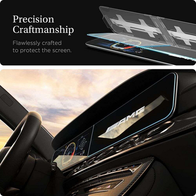 Xham mbrojtës ekran paneli Spigen GlasTR EZ Fit, Mercedes E-Class 2020 2021, 9H, transparent