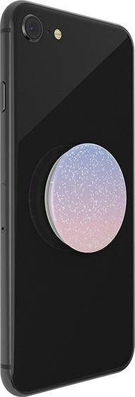 Mbajtëse telefoni PopSockets PopGrip Morning Haze Glitter, me shkëlqim, rozë me blu