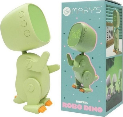 Ora me zile Marys Robot Dino Clock, lodër për zbukurim, jeshile