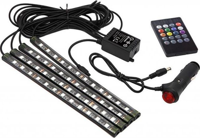 Shirit LED RGB për makinë Vakoss LA-D302, me telekomandë, shumëngjyrësh