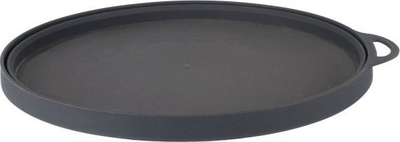 Pjatë kampingu Lifeventure Silicone Ellipse Flexi-Plate, e palosshme, që merret kollaj me vete, gri grafit