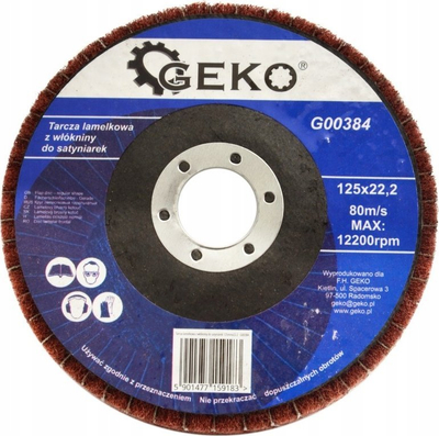 Disk bluarës Geko G00384, 125mm, vrimë 22.23mm, set 5 copë