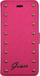 Këllëf telefoni Guess Studs, kapak anash, me kapëse magnetike, rozë