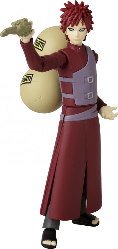 Figurë vepruese Bandai Anime Heroes Naruto Shippuden Gaara, 15 cm, shumë e lëvizshme, e kuqe