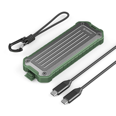 Kuti eksternale SSD Orico OTPX-G2, M.2 NVMe SATA, USB-C 3.2 10Gbps, gri-jeshile
