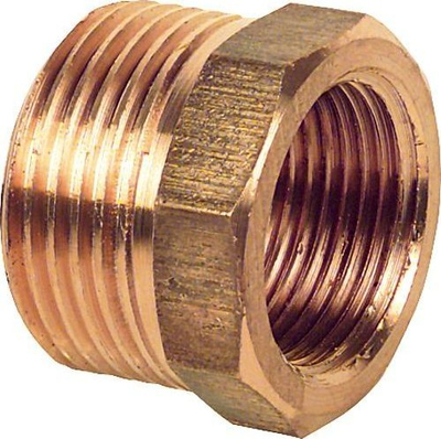 Nipel reduktues Banyo Red Brass Type 3241, 1 1/2" në 1/2", bronz i kuq