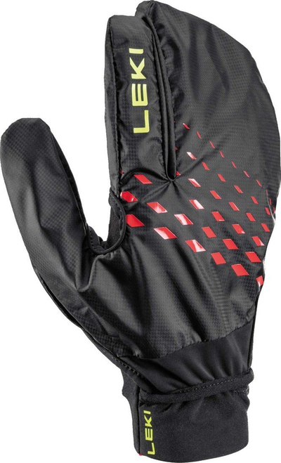 Doreza vrapimi Leki Ultra Trail Storm, MF Touch, për të ftohtë, të zeza me të kuqe