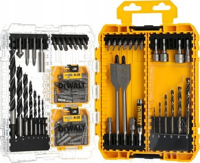 Set aksesorësh Dewalt Tough Case DT70785, 100 copë, për kaçavidë edhe stërvitje, i verdhë
