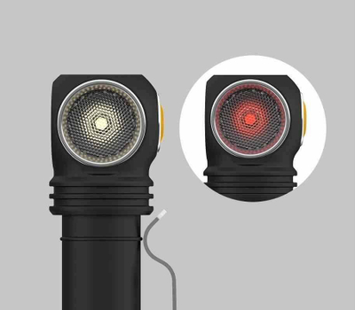 Фронтална лампа ArmyTek Wizard C2 WR, 1100lm, бело и црвено ЛЕД, црна