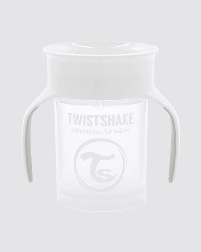 Shishe për bebe Twistshake 360 6+ muaj, Bardhë