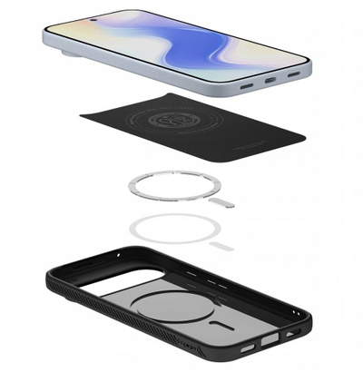 Mbrojtëse telefoni Spigen Liquid Air MagSafe për Google Pixel 10 dhe 10 Pro, e zezë mat