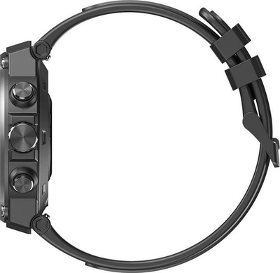 Ora e zgjuar Zeblaze Stratos 2, 1.3\" AMOLED, GPS, e zezë