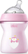 Biberon Chicco NaturalFeeling, 250ml, silikon rrjedhje mesatare, rozë