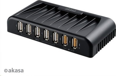 USB hub Akasa AK-HB-12BKCM, 7 porta, USB 2.0, i zi