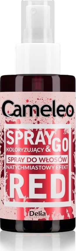 Sprej tonues flokësh Delia Cameleo Spray &amp; Go Red, 150 ml, ngjyrë e kuqe