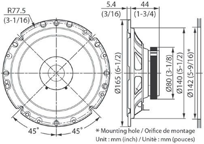 Altoparlantë makine Kenwood KFC-S1756, 17 cm, 300 W, seri Stage Sound