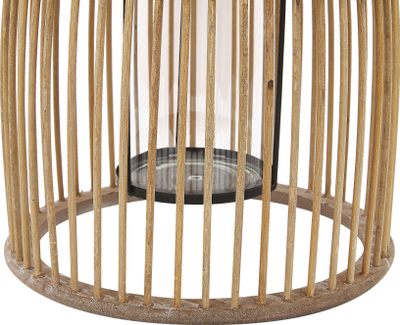 Fener dekorativ Beliani Hoste, bambu, 32cm, bezhë