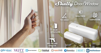 Sensor për dyer dhe dritare Shelly Door Window 2 - i menaxhueshëm me WiFi për Smart Home