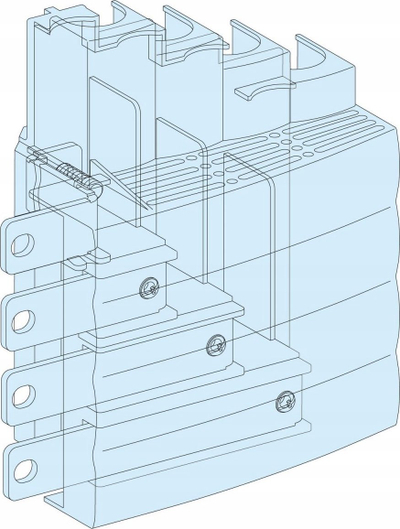 Bllok furnizimi Schneider Electric PrismaSeT-P, ComPacT NSX100-250 INS250, 4 pole 250A, hyrje nga lart
