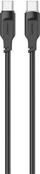 Kabllo USB Usams Lithe Series, USB C me USB C, 1.2 m, 100W, e zezë